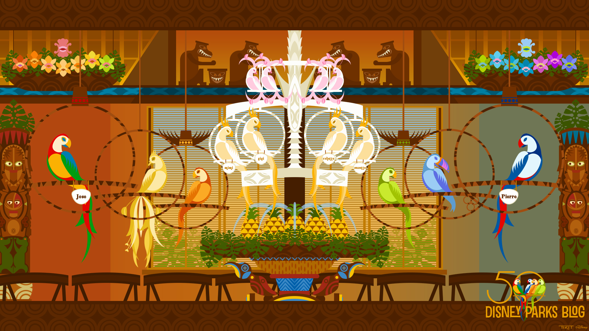 Tiki Room With Another Disney Parks Wallpaper My Take On
