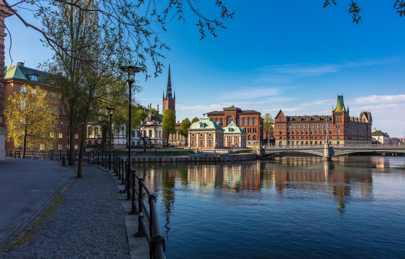 Wallpaper Stockholm Sweden Promenade Image For
