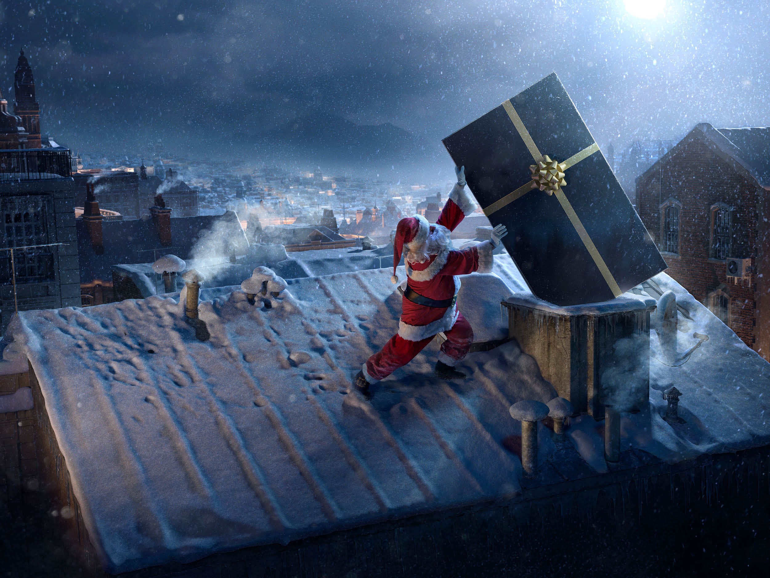Santa Claus Christmas Celebrations HD 4k Gift Wallpaper