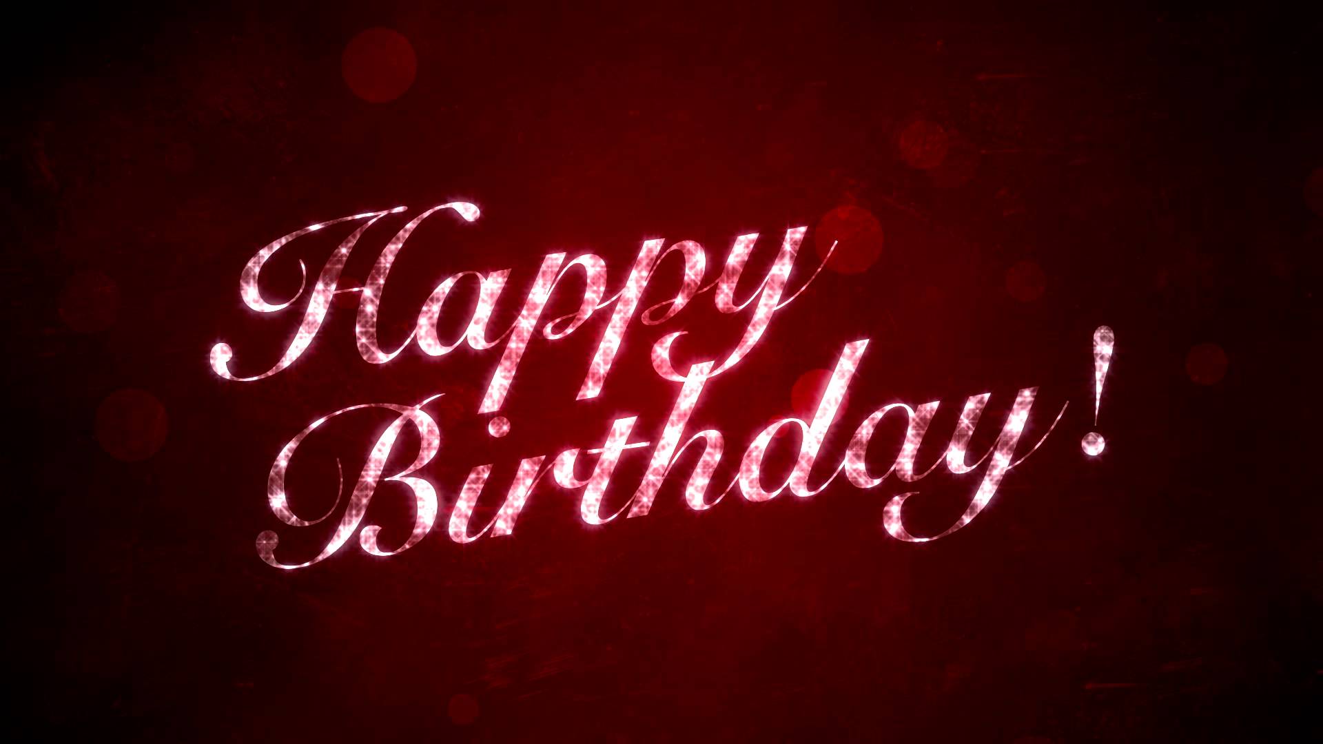 Happy Birthday on Red   HD Motion Graphics Background Loop