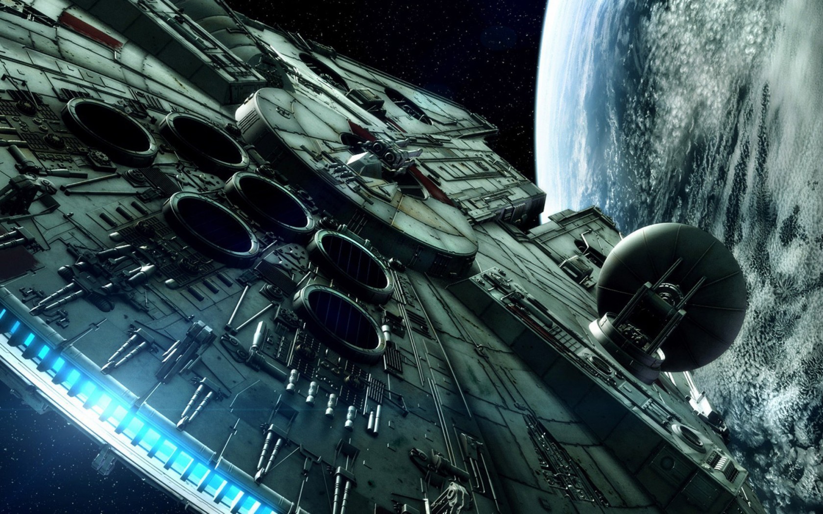 Star Wars Millenium Falcon Spaceship HD Wallpaper