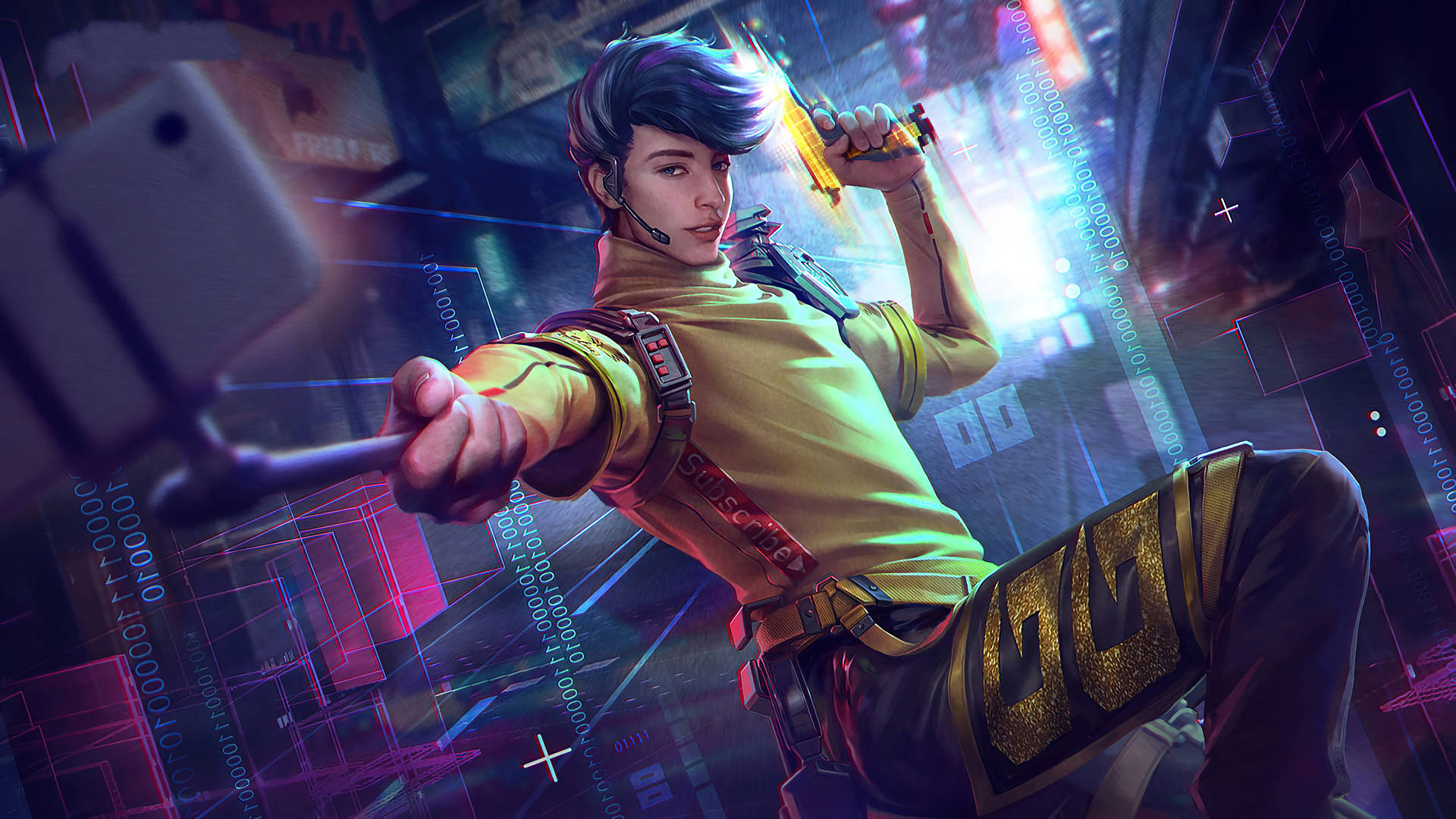 4k Fire Garena Character Wolfrahh Wallpaper