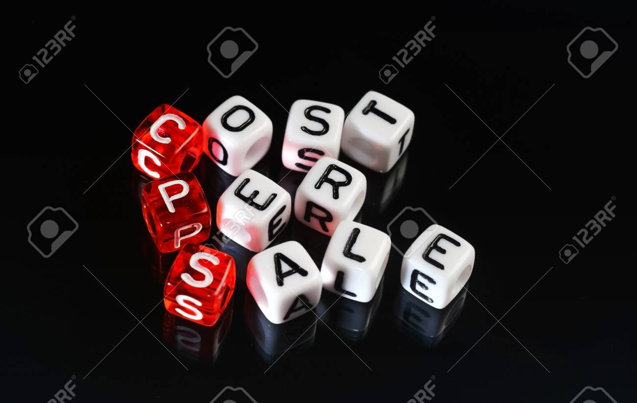 Cps Cost Per Sale Written On Dices Black Background Stock Photo