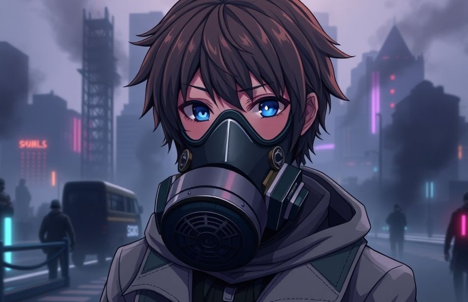 Anime Gas Mask Wallpaper