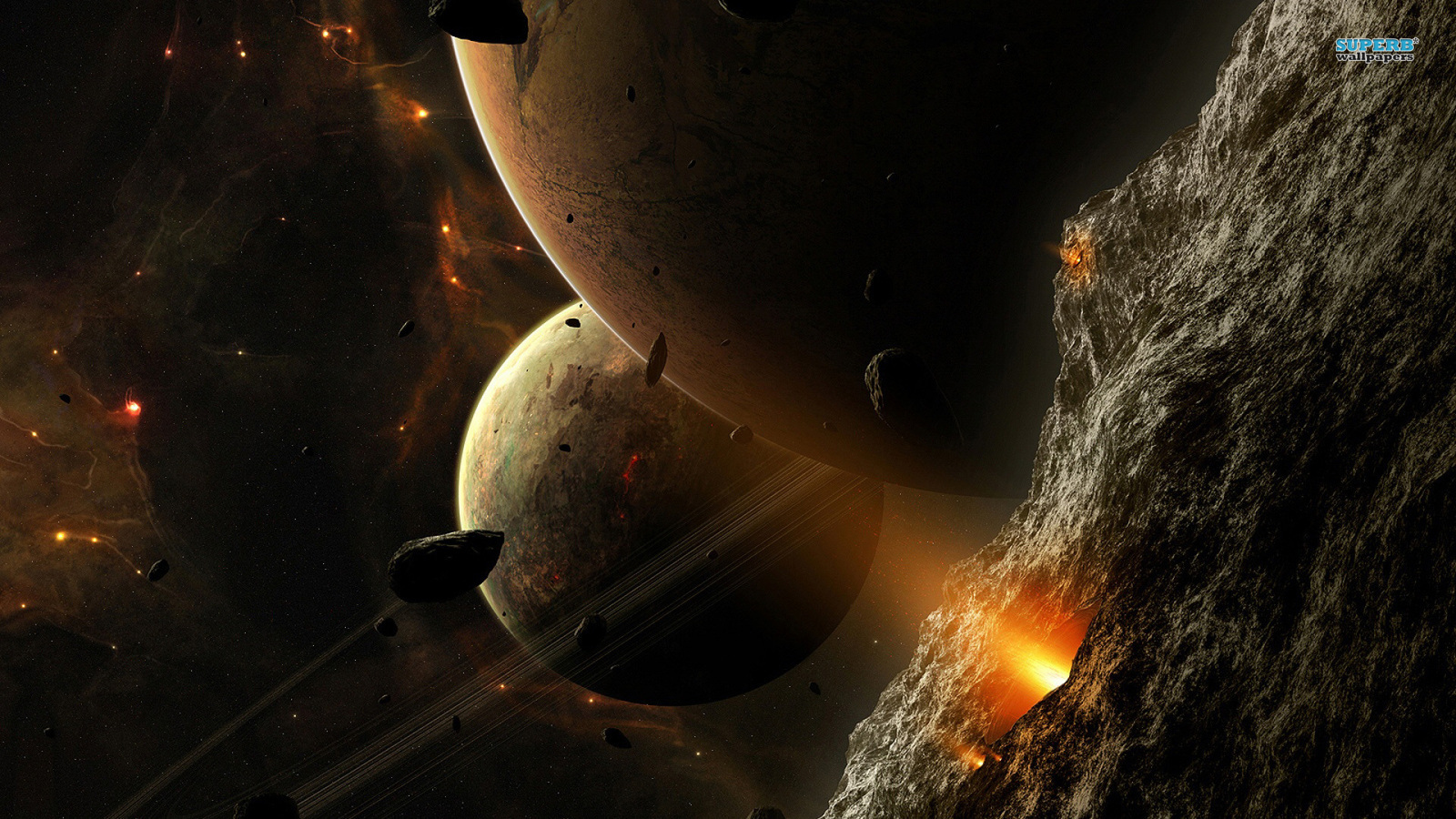 Meteors Space Wallpaper