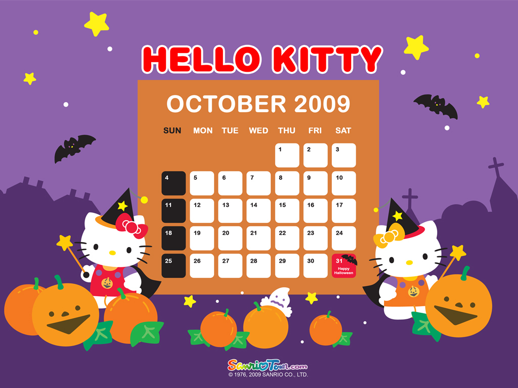 Hello Kitty October Halloween Wallpaper