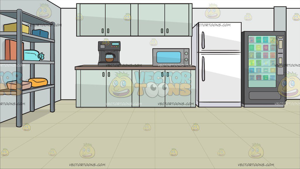 An Office Lunch Room Background Clipart Cartoons By Vectortoons
