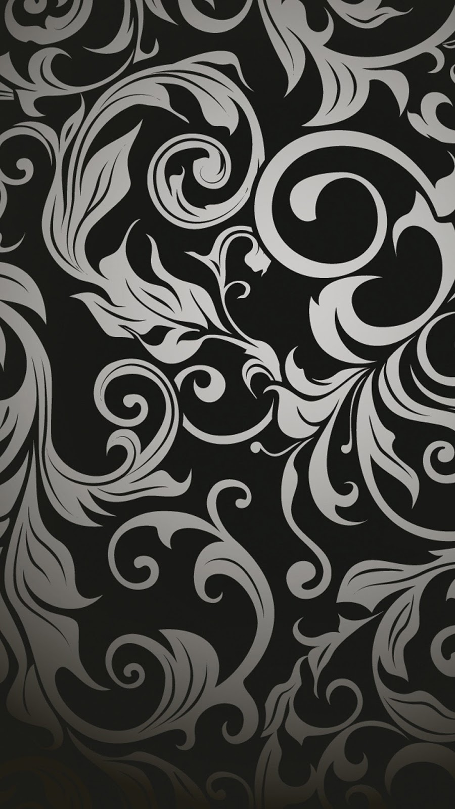 Android Wallpaper Black White Abstract Pattern Leaves Ultra Pixel