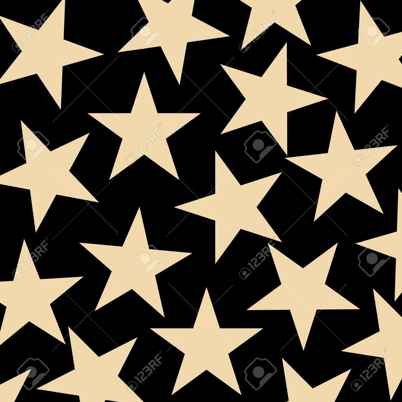 Retro Stars Y2k Pattern With Black Background Stock Photo Picture