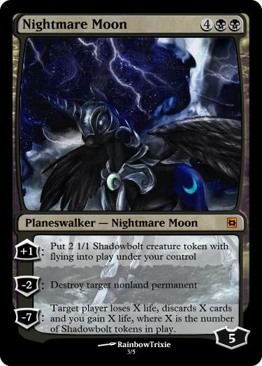 Nightmare Moon Planeswalker By Rainbowtrixie