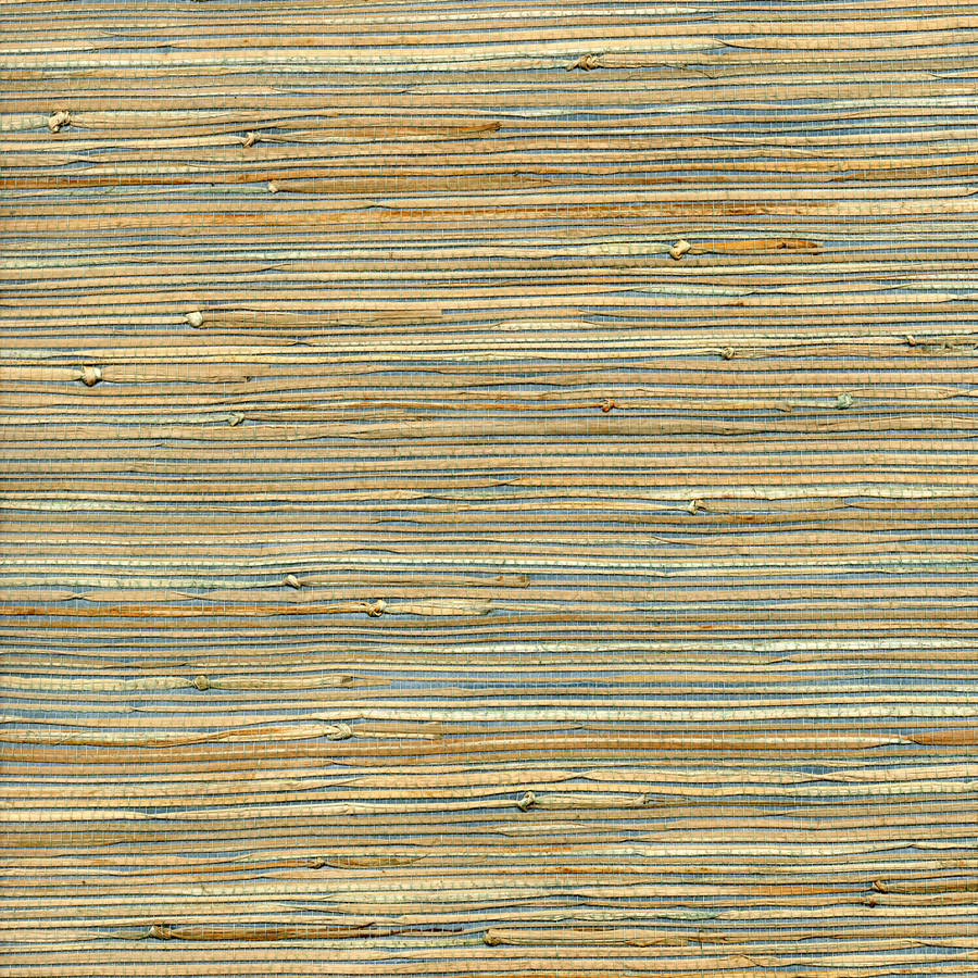 Shop Allen Roth Blue Grasscloth Unpasted Textured Wallpaper At Lowes