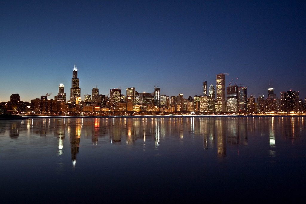 Chicago Skyline Backgrounds 1024x683