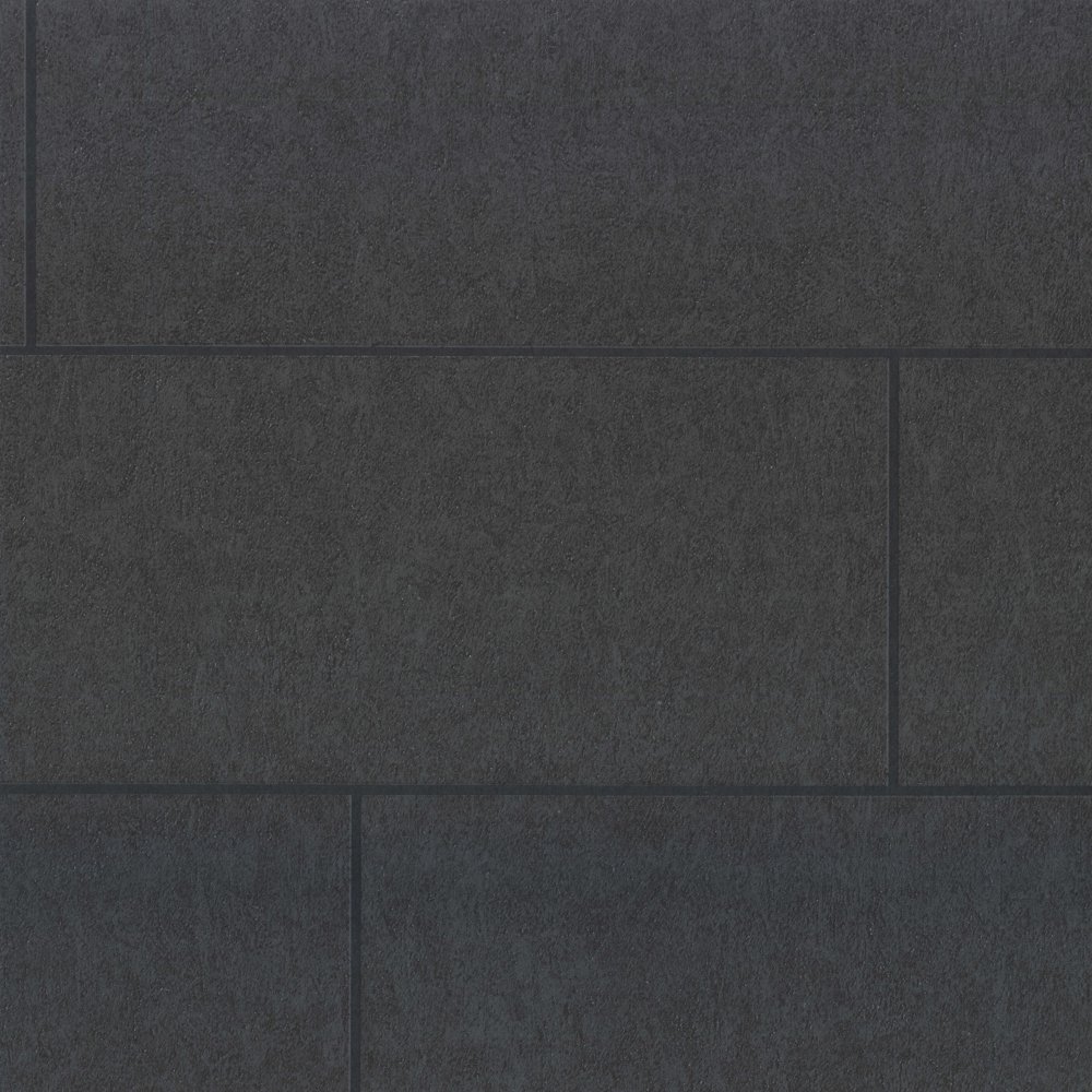 Large Black Tile Brick Wall Effect Designer Feature Wallpaper