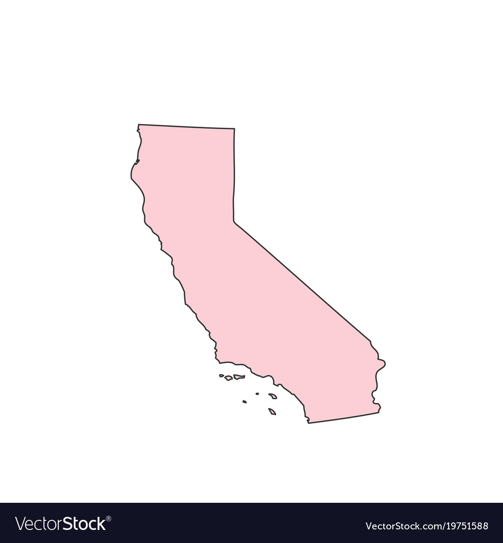 California map isolated on white background Vector Image