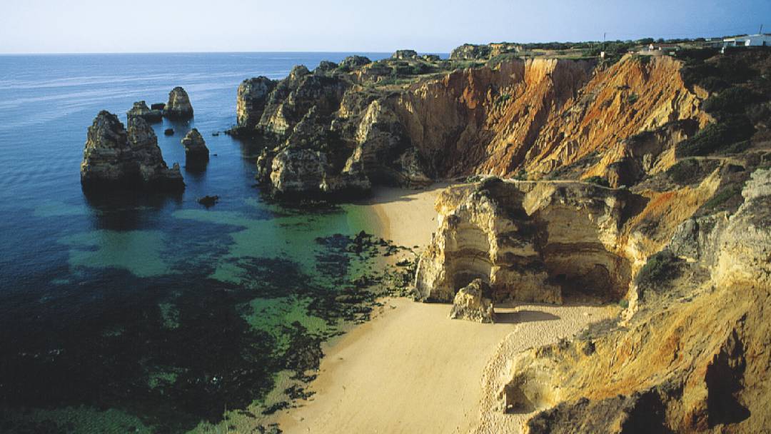 Beach Algarve Portugal Landscape And Scenic Desktop Wallpaper