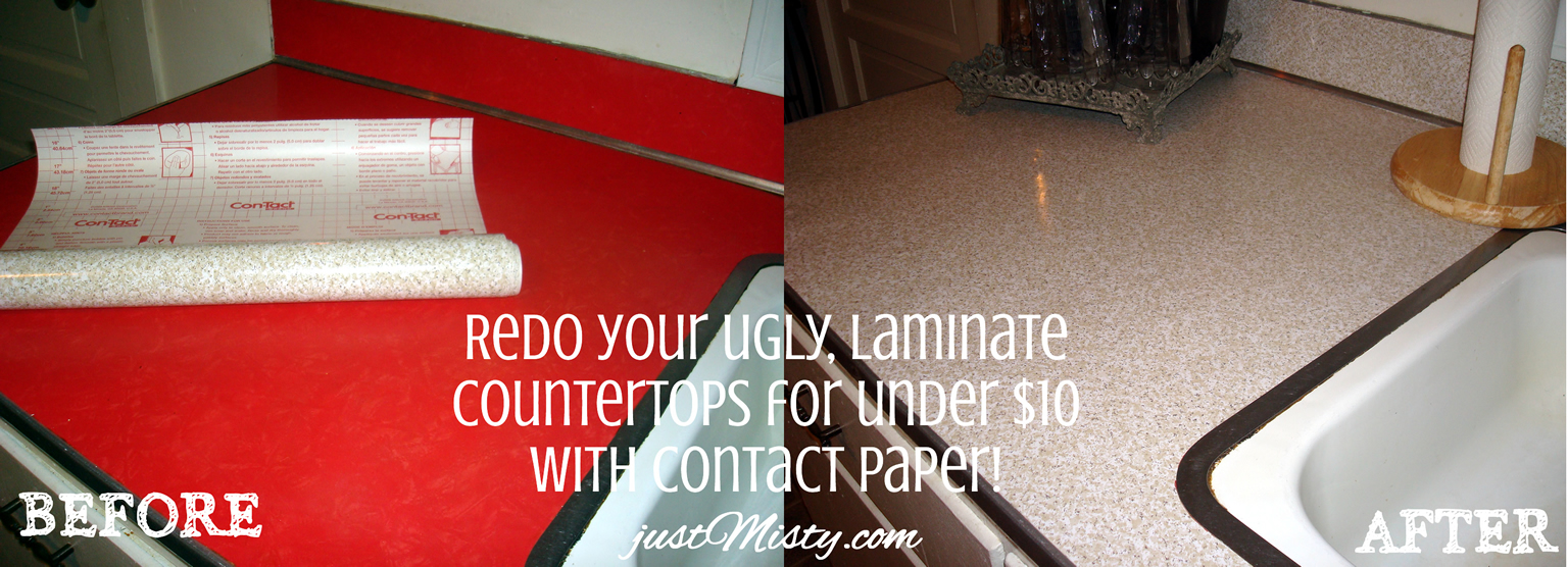 Redo your ugly laminate countertops for under 10 with Contact Paper