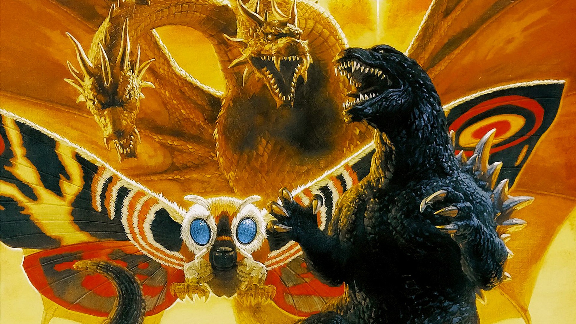 Godzilla Mothra And King Ghidorah Wallpaper HD Cool Image Amazing