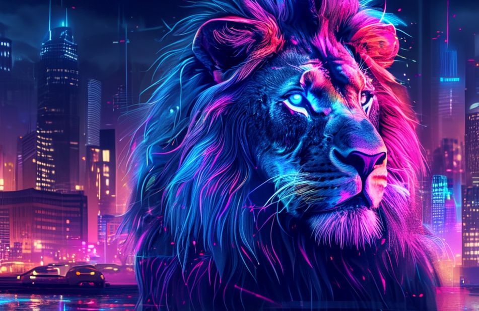 Neon Animal Wallpaper