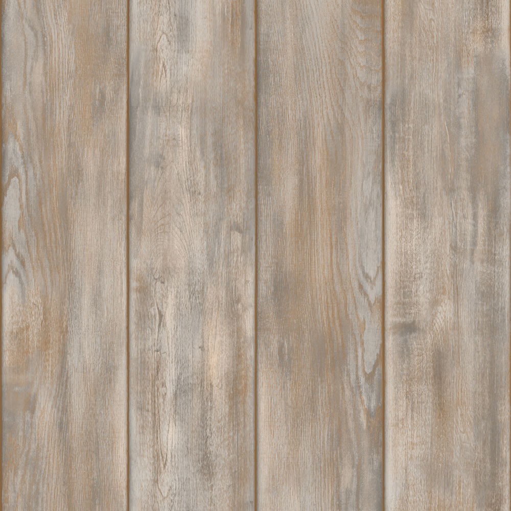 Muriva Wood Panel Brown Wallpaper J02417