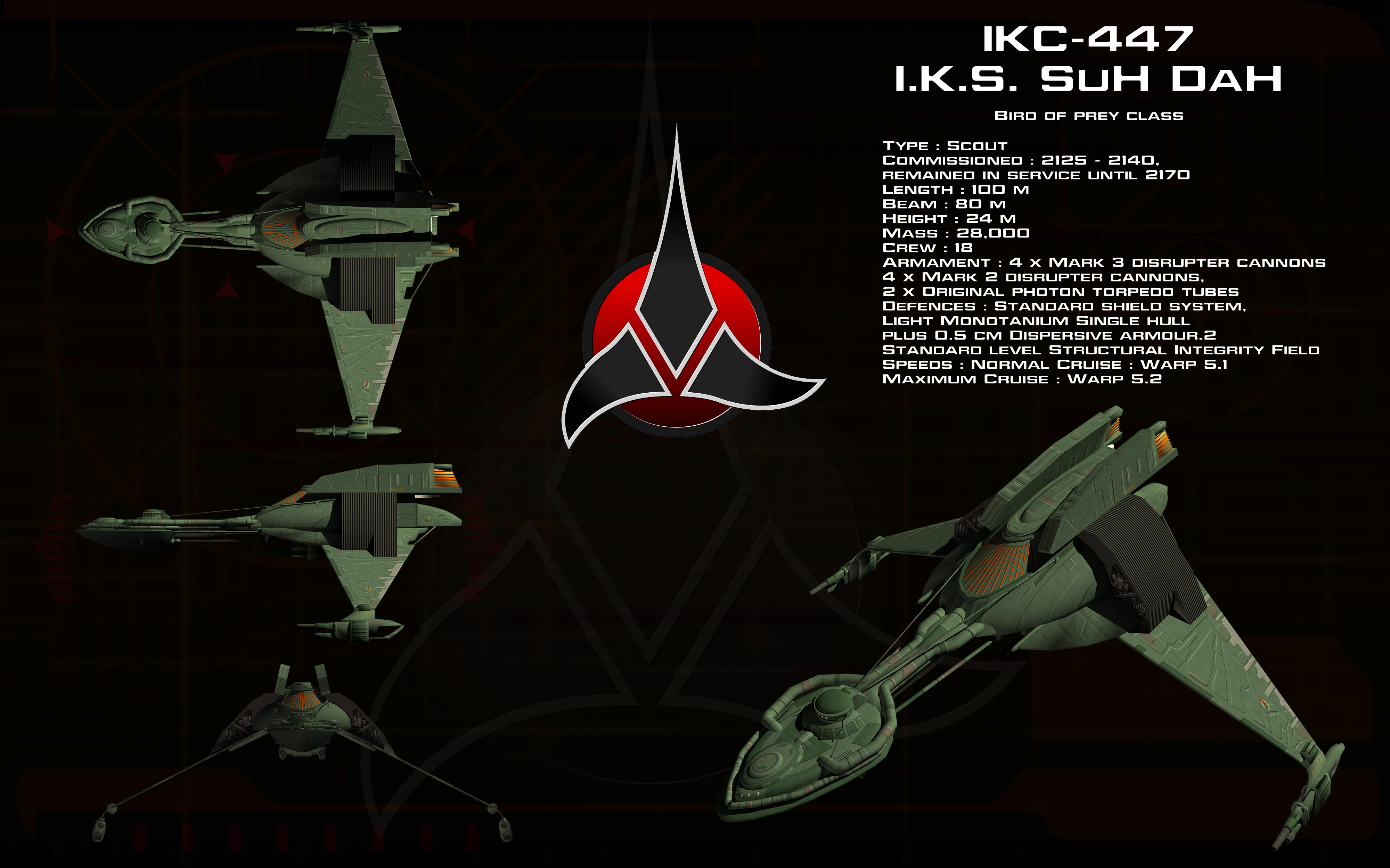 Klingon Bird Of Prey 22nd Century Ortho By Unusualsuspex On