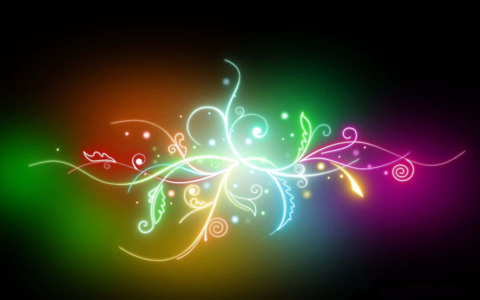 Bright Neon Colors In A Beautiful Abstract Composition Wallpaper
