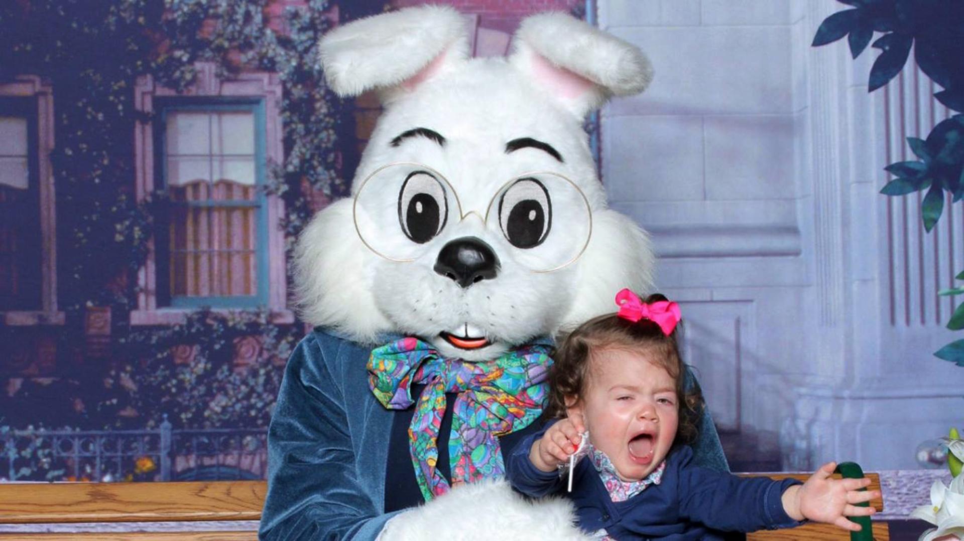 See Funny Photos Of Kids Who Are Scared The Easter Bunny