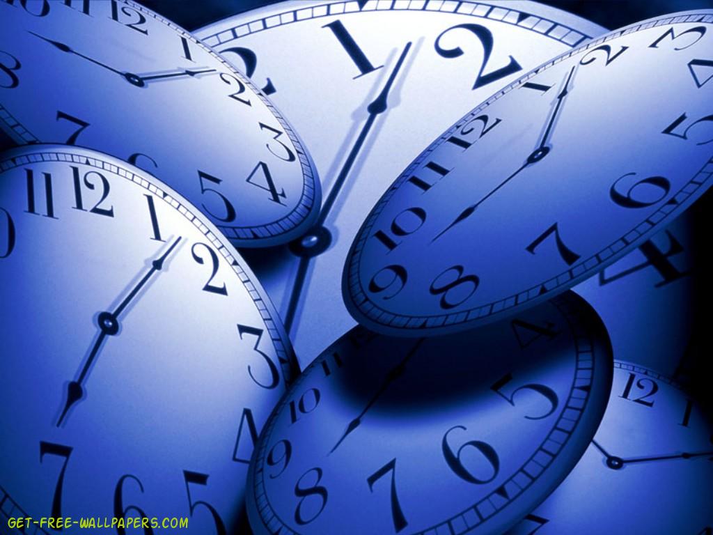 Blue Clock Wallpaper