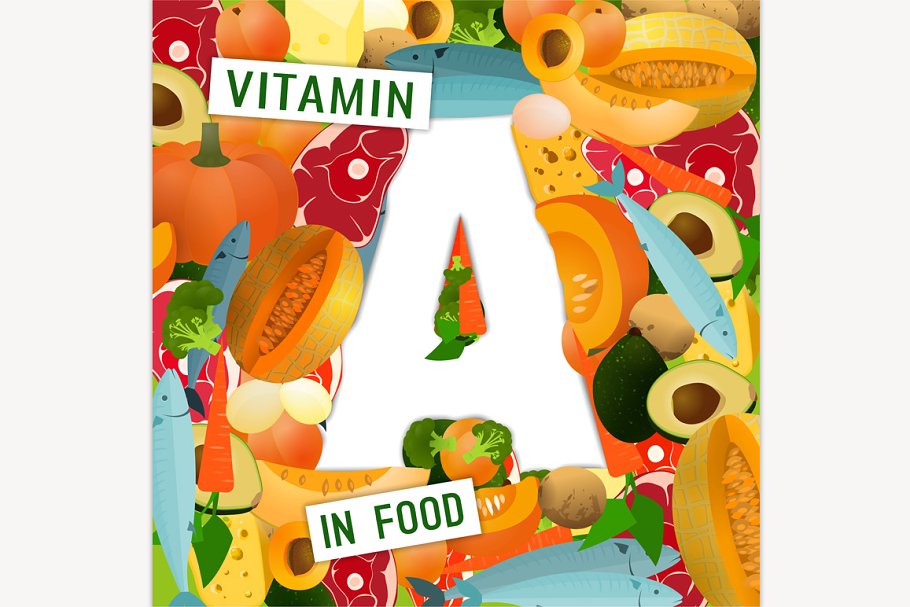 Vitamin A Background Illustrations Creative Market