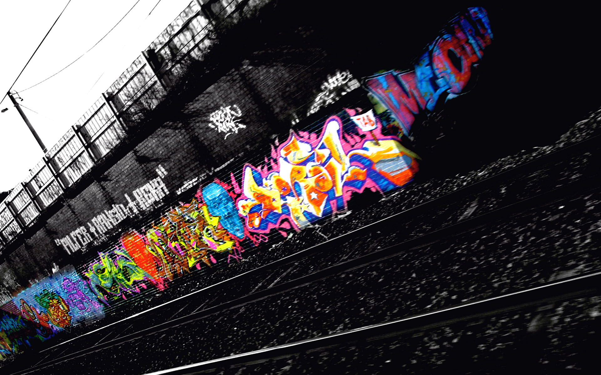 Graffiti Puter Wallpaper Desktop Background