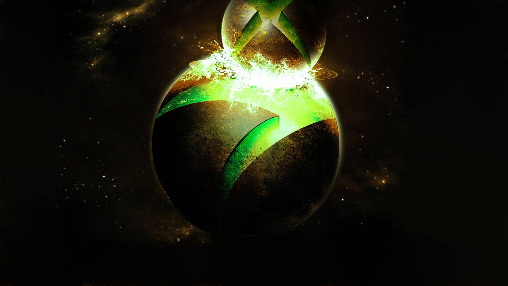 Xbox Planets Colliding Wallpaper
