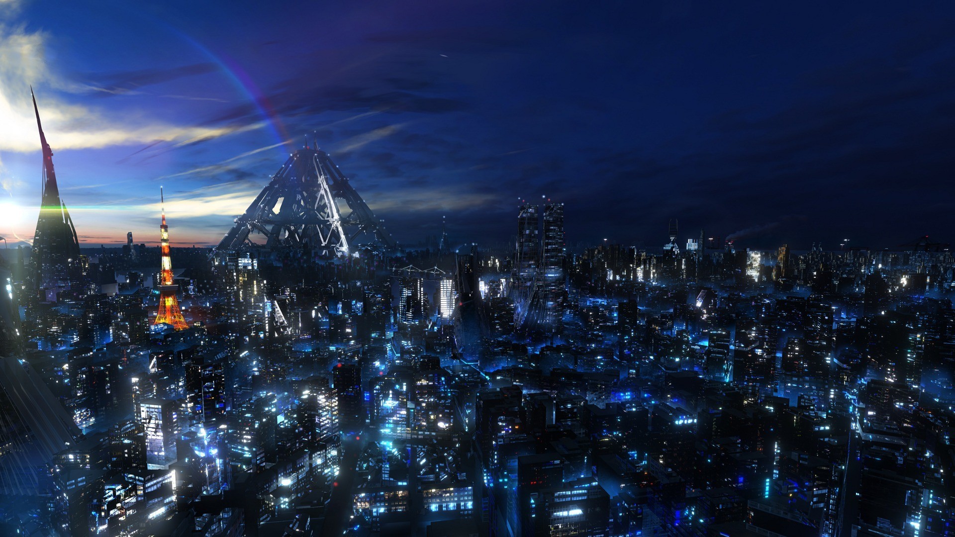 Cityscapes Anime Cities Futuristic City Wallpaper