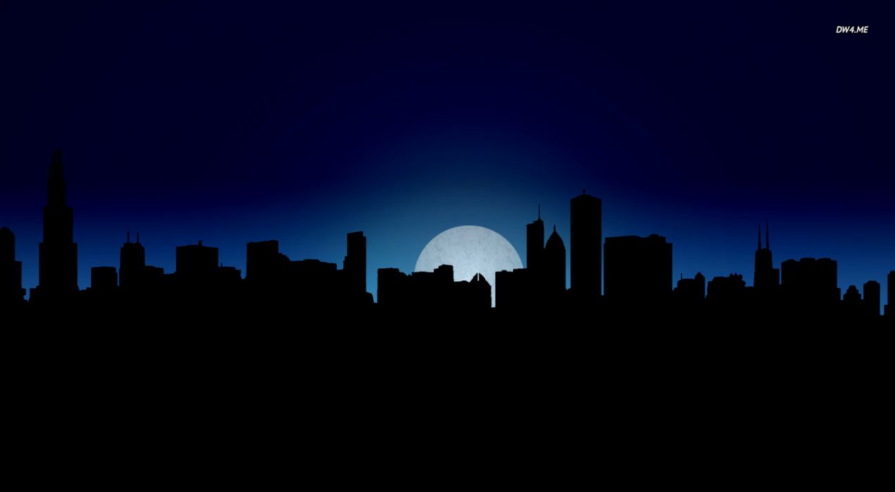 Chicago Skyline At Night Wallpaper Vector Dark