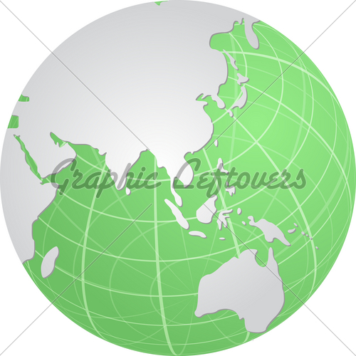 Globe Map Illustration Of The Asia Pacific