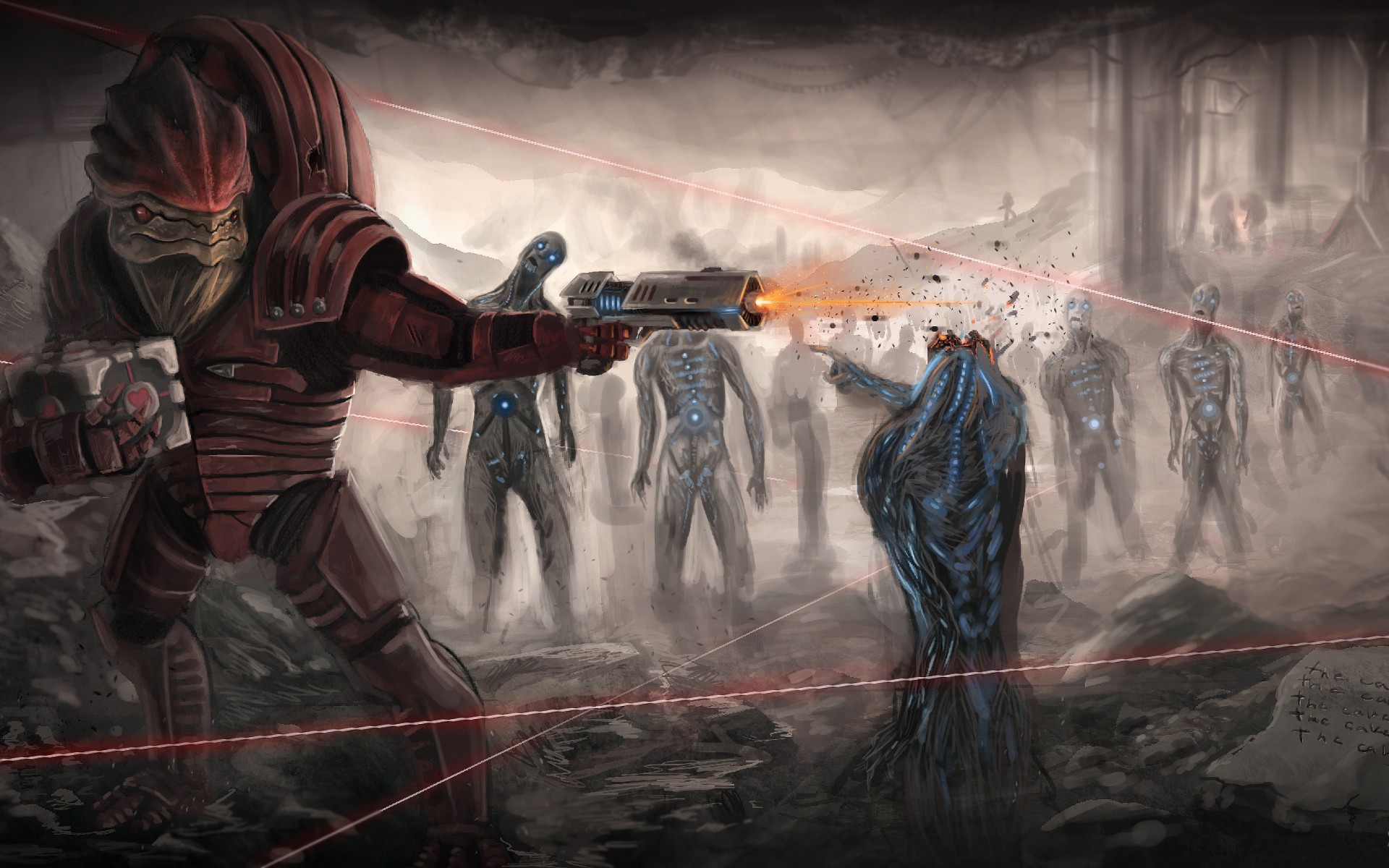 Portal Mass Effect Panion Cube Fantasy Art Krogan Urdnot