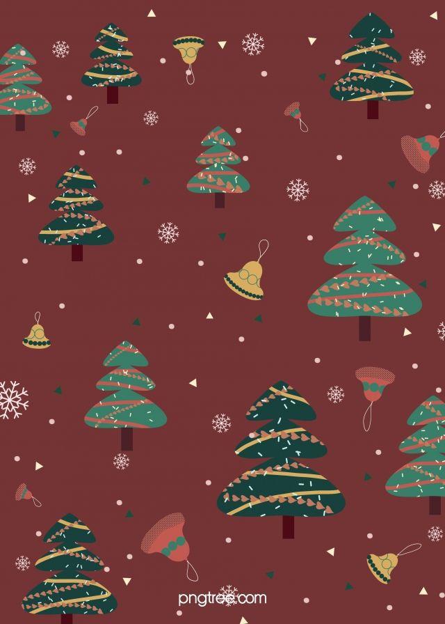 Christmas Tree Bells Vertical Background Xmas Wallpaper Floral
