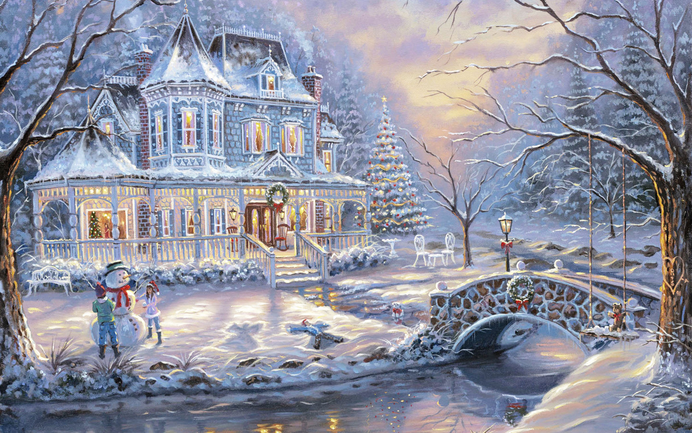Victorian Christmas Dream HD Wallpaper Widescreen