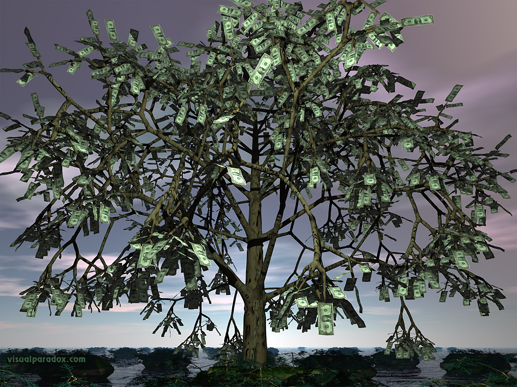 3d Wallpaper Money Tree