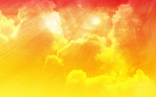 Abstract Cloudy Sky Bright Orange Peel Background