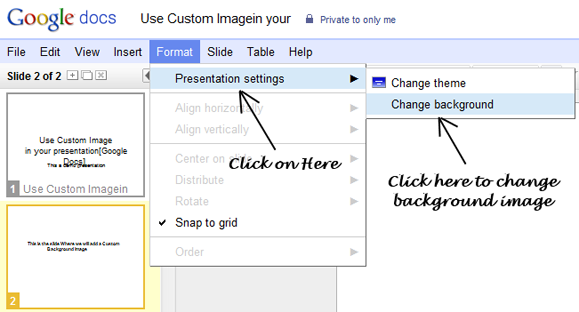 Background Image In Google Docs Slide Edit