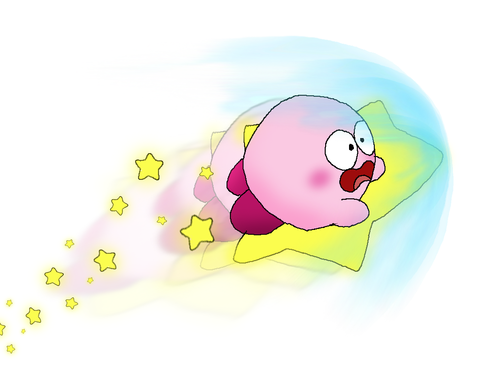 Pink Blur Speeds By Kirby The Puffball Rotommowtom On