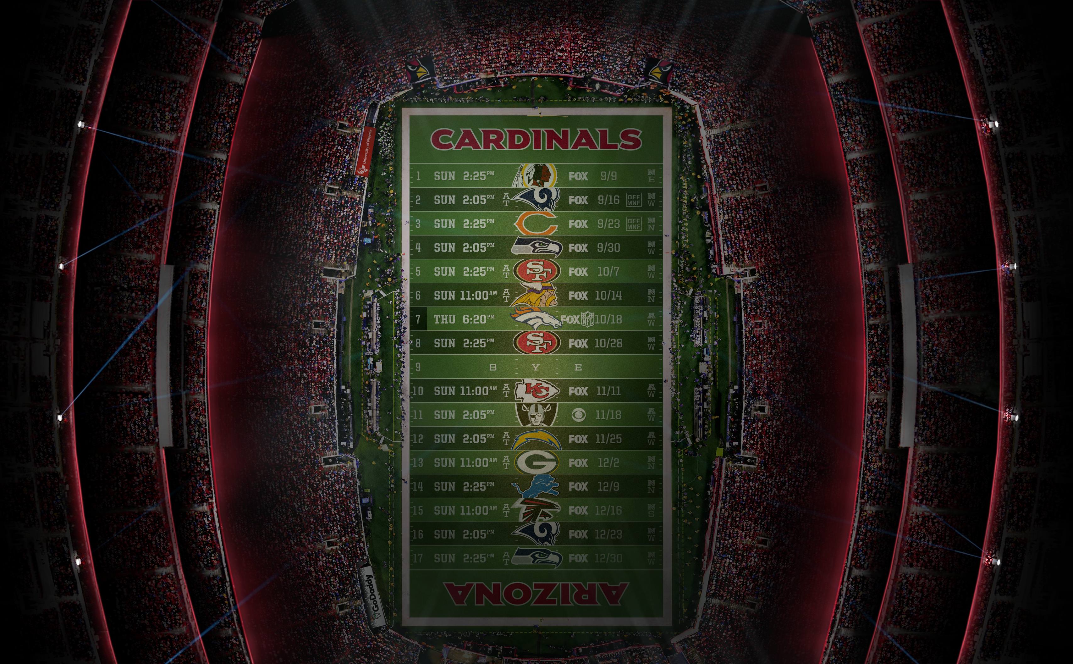 Arizona Cardinals Stadium Schedule Wallpaper Azcardinals
