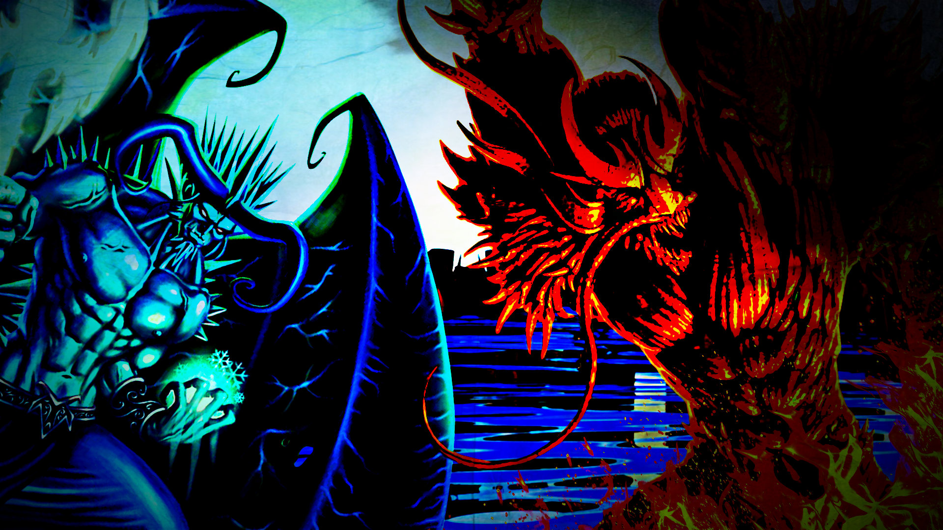 God Vs Devil Puter Wallpaper Desktop Background Id