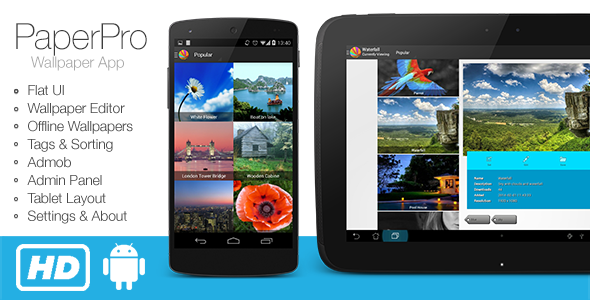 Paperpro Rich Android Wallpaper App Template Codecanyon Item For