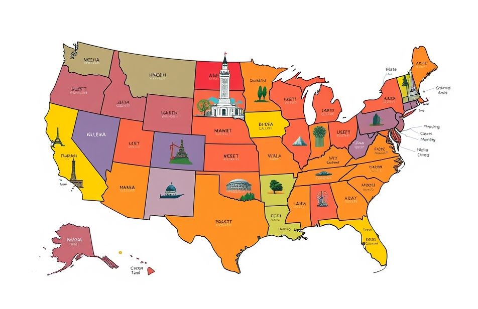 Usa Map HD Wallpaper