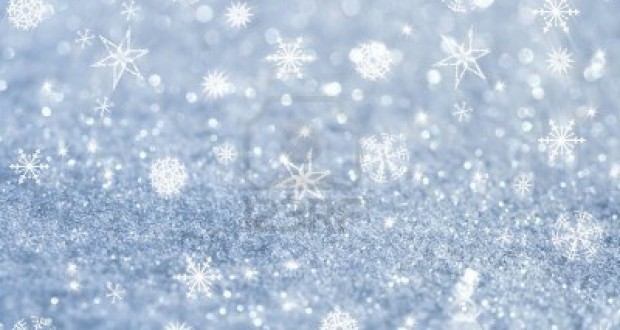 Light Blue Snowflakes And Glitter Sparkles Background Super