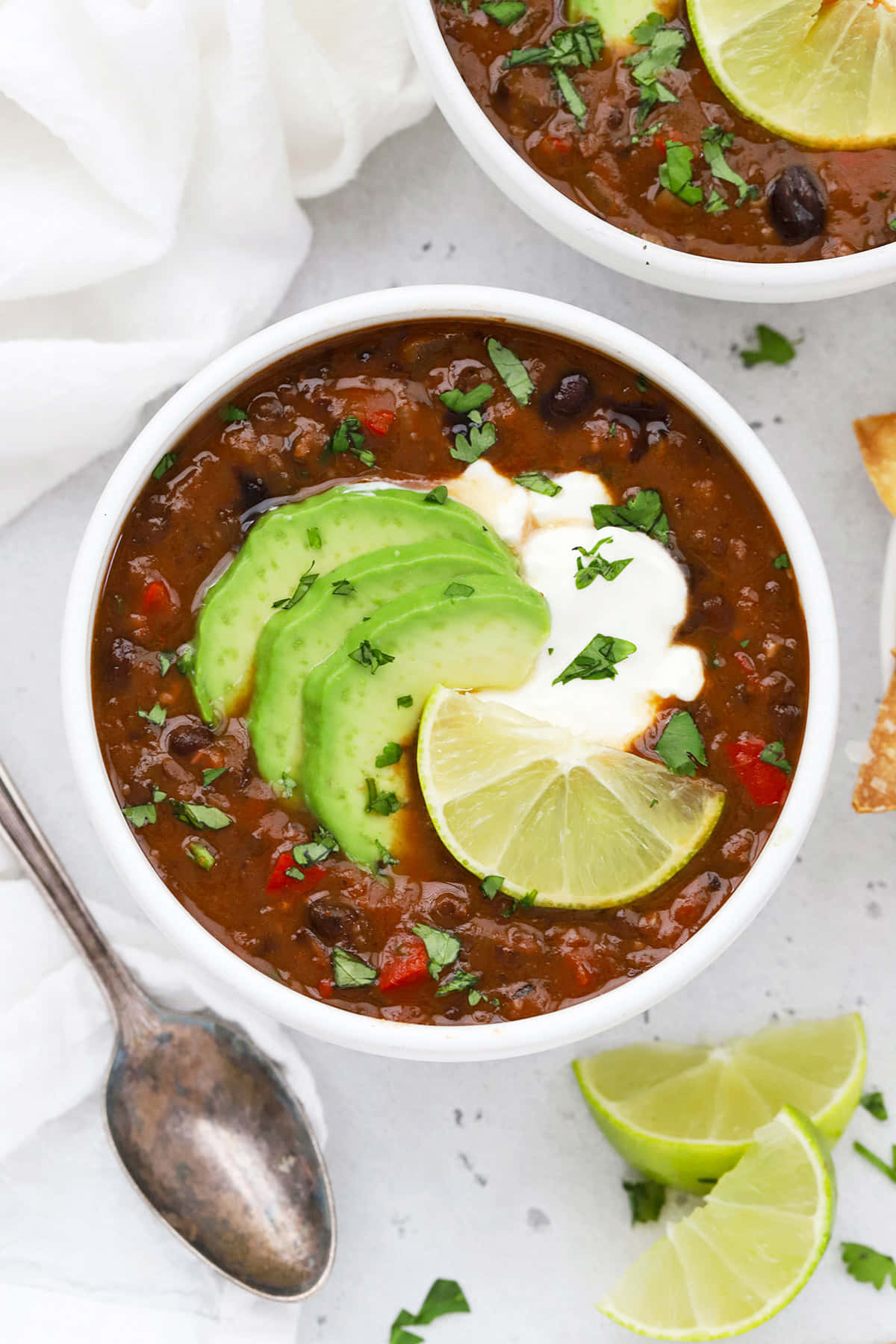 An Appetizing Bowl Of Black Bean Soup Wallpaper
