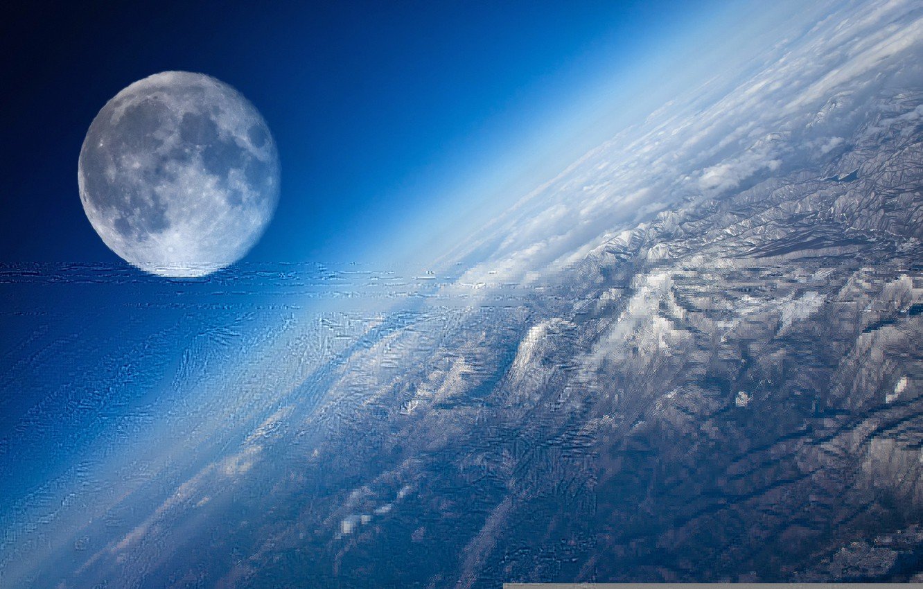 Wallpaper space moon planet earth satellite images for desktop 1332x850