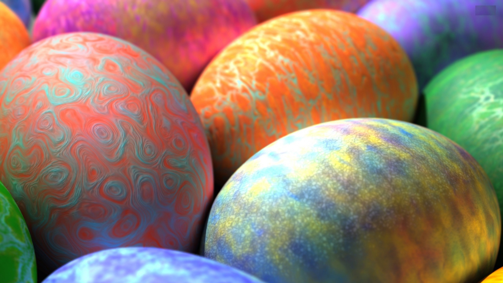 Colorful Easter Eggs Wallpaper