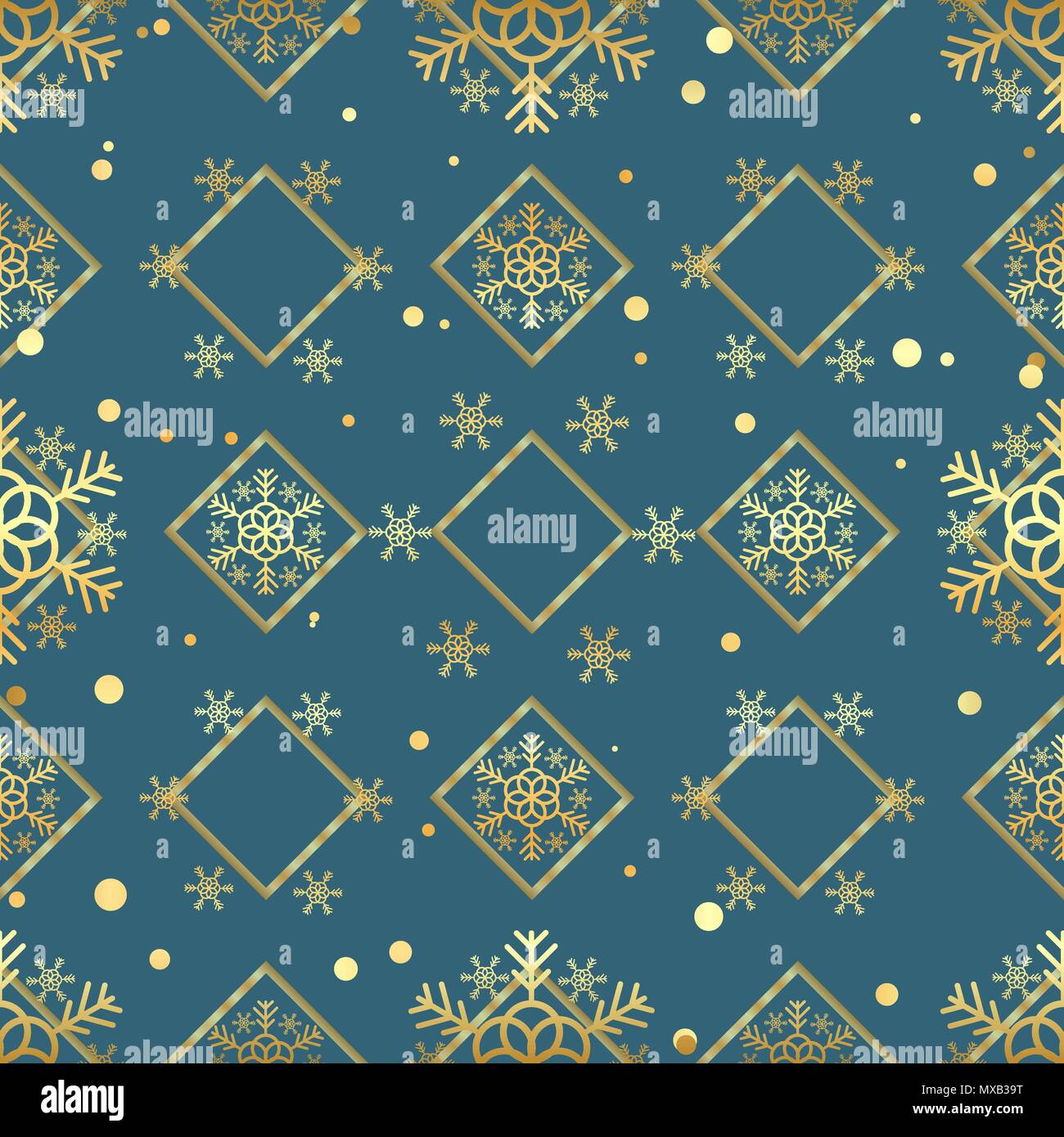 Free Download Christmas Gold Snowflake Seamless Pattern Golden