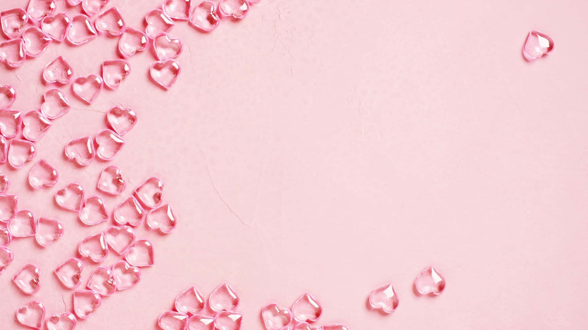 Aesthetic Puter Light Pink Clear Hearts Wallpaper